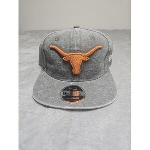 NEW ERA TEXAS LONGHORNS MENS 9FIFTY SNAPBACK Hat, Cap New, Gray Distressed Look